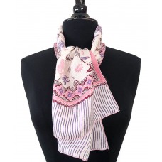 Pink Flowers Jacquard